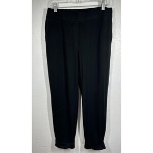 J Jill Wearever Collection Pants Womens Small Black Pull On Cropped Ankle Casual